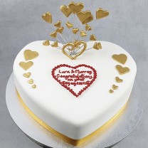 Heart Shaped Cake with Hearts (D)